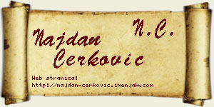 Najdan Čerković vizit kartica